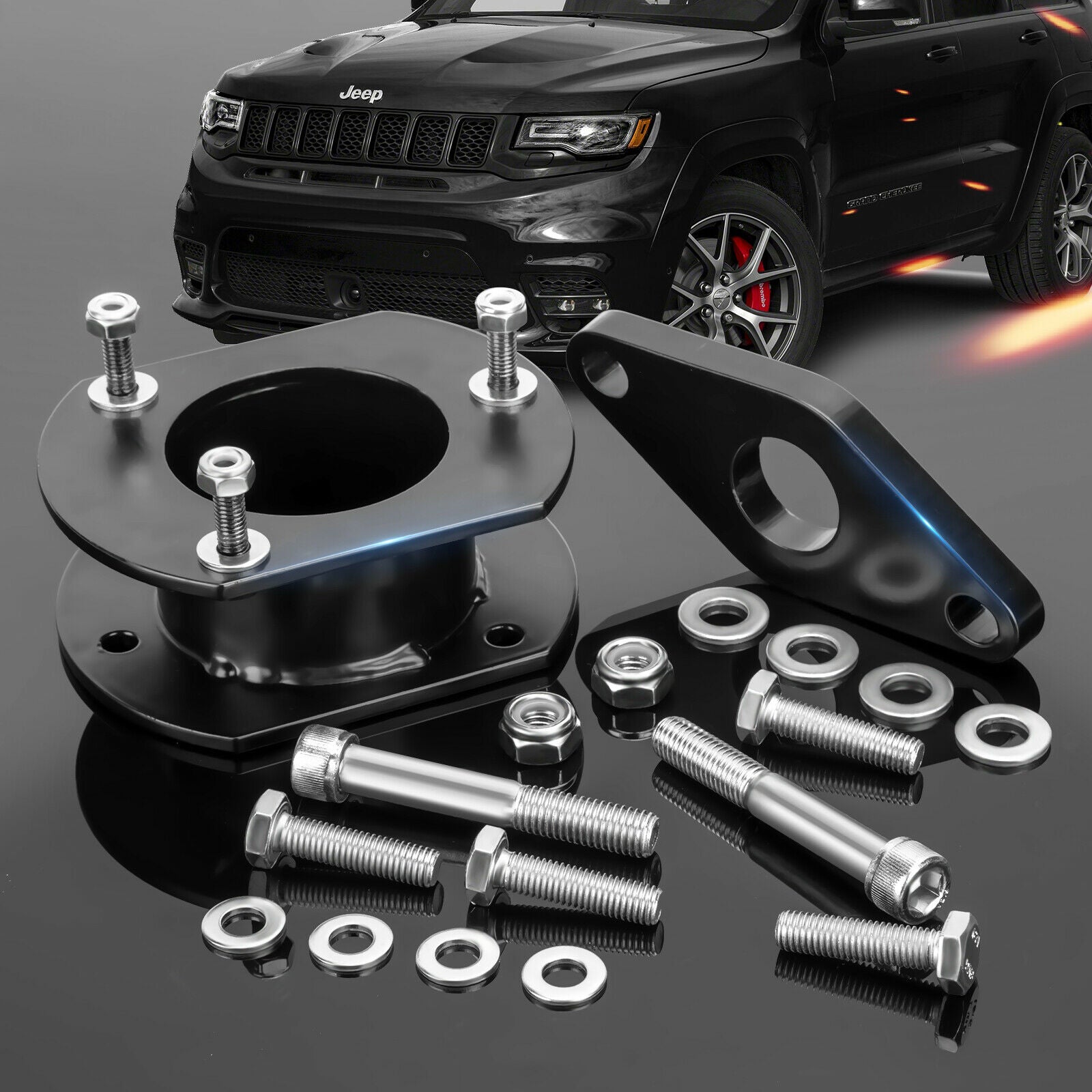 2.5" Front and 0.5" Rear Leveling Lift Kit fits 11-21 Jeep Grand Cherokee WK 2WD 4WD 4X4 - KSP performance 