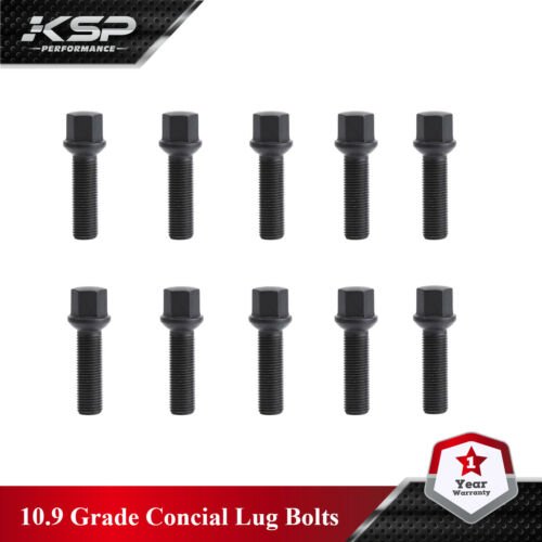 40mm Shank Conical Seat M12x1.5 Aftermarket Lug Bolts For BMW Wheel Spacers