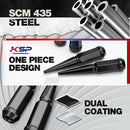 KSP Spike Lug Nuts built with high-strength SCM 435 steel, corrosion-resistant dual coating